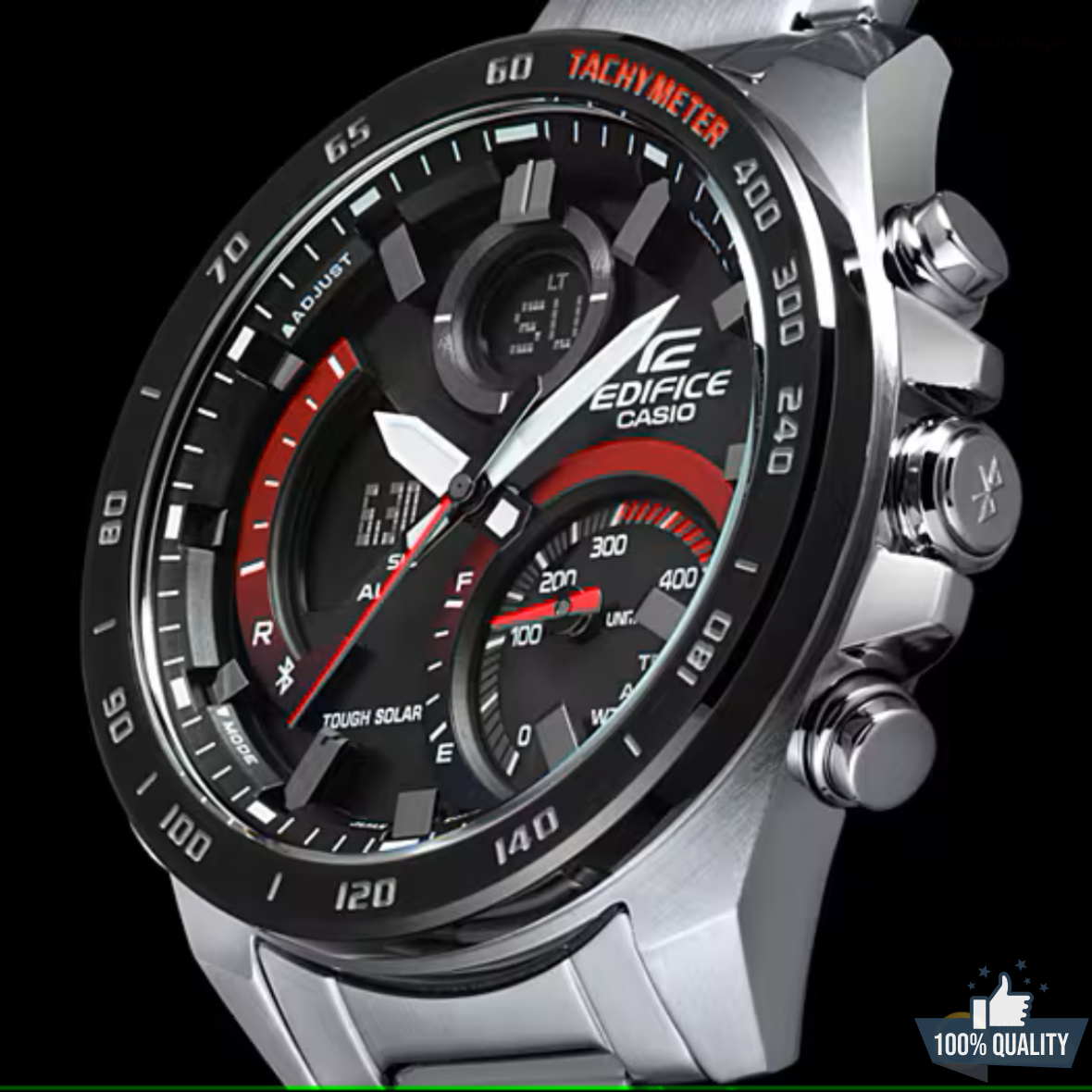 C -1A2110212 Edi_fic Silver Stainless Steal Watch.